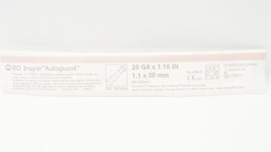 BD 381434 Insyte Autoguard Shielded IV Cath. 20Ga x 1.16inch 60ml/min (x)
